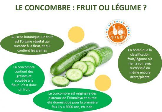 Concombre fruit ou légume