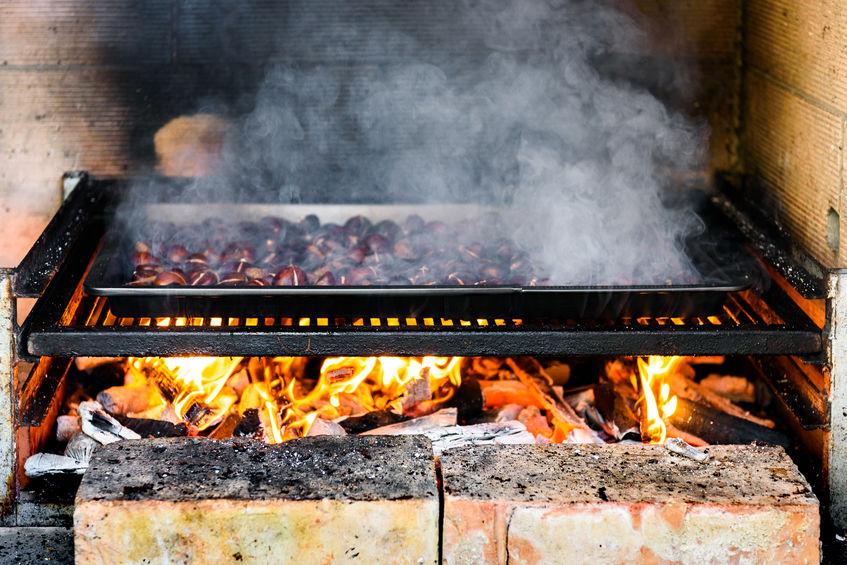 Cuisson châtaignes grillées au BBQ